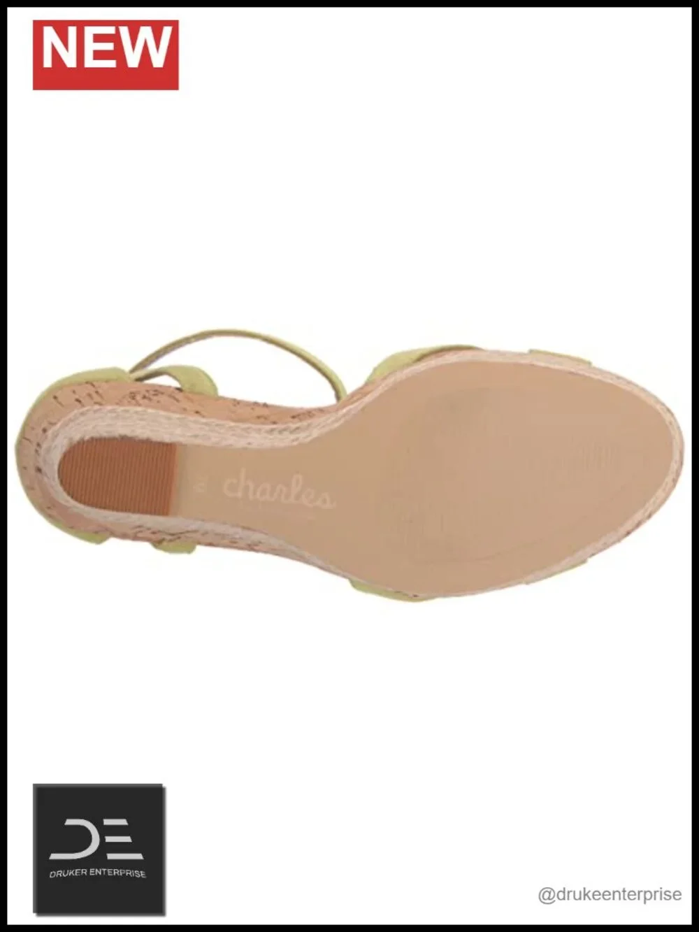 Faux Suede Wedge Sandals with Padded Footbed and Buckle